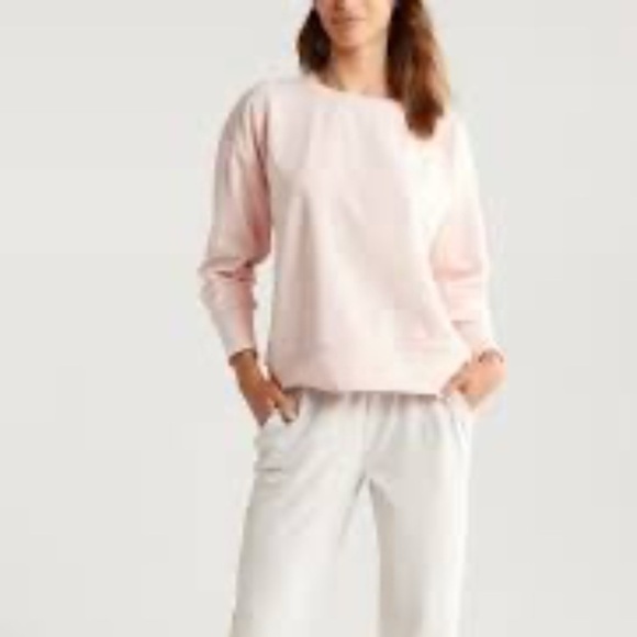 Zella Super Soft Comfy Plush Ottoman Sweatshirt Perfect Peach Pink::NWT:: - Picture 2 of 6